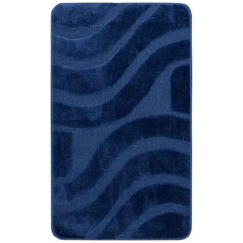 фото Синий коврик для ванной комнаты confetti bath maximus symphony 2582 dark blue прямоугольник (50*80 см)