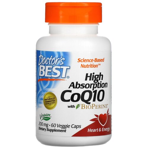 High Absorption Co Q10 вег. капс., 100 мг, 220 г, 60 шт.