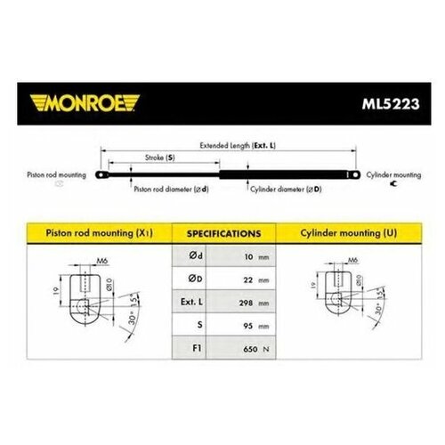 Газовый Упор Багажника Monroe арт. ML5223