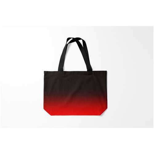 фото Сумка-шоппер / 46х35 см / популярные иллюстрации / текстуры red carbon burnettie