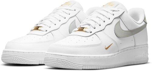 Кроссовки NIKE Air Force 1, натуральная кожа, низкие, размер 7 US, белый