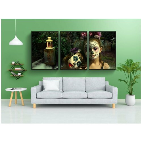 фото Набор модулных постеров для интерьера "готика, фантазия, темный" 60x90 см. в тубусе, без рамки lotsprints