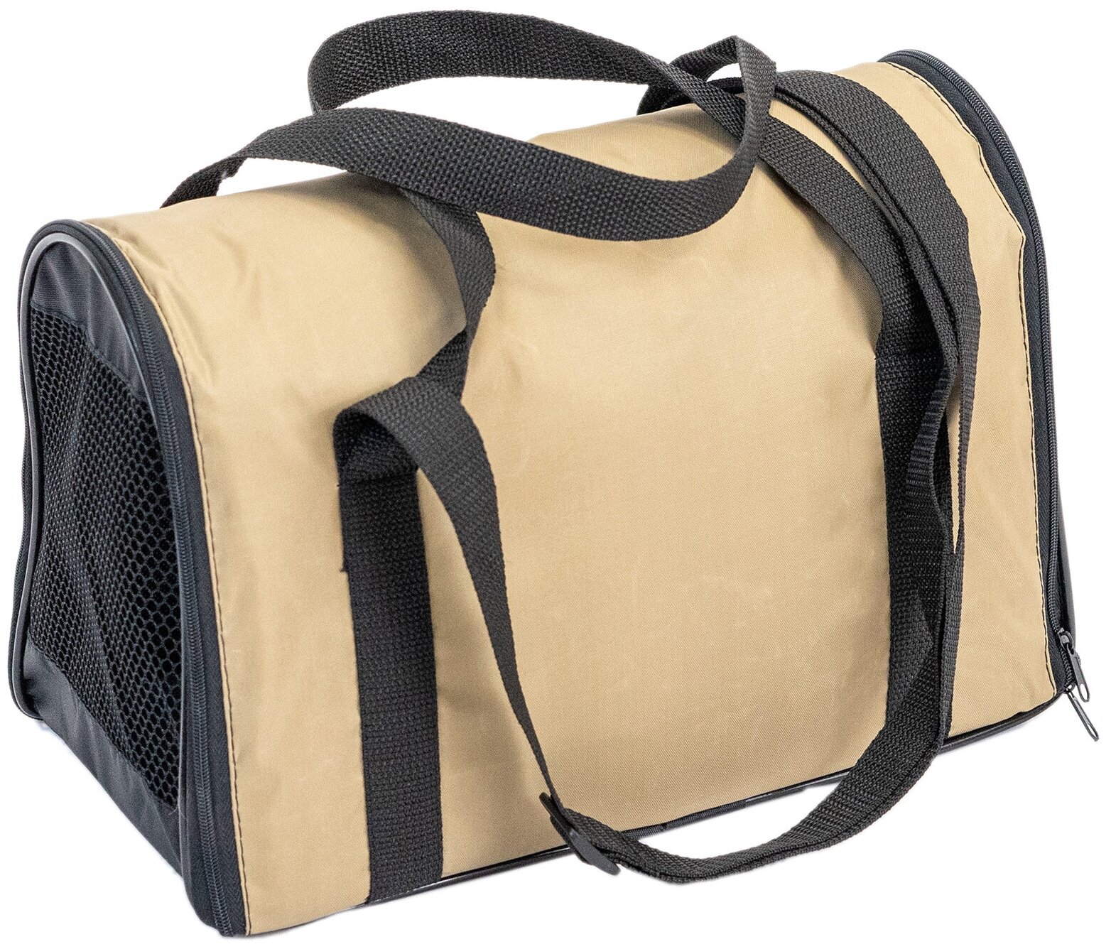 Переноска сумка Свод "PetTails" №1 раскладная с карманом и ремнем 37 х 22 х 24см, бежевая - фотография № 2