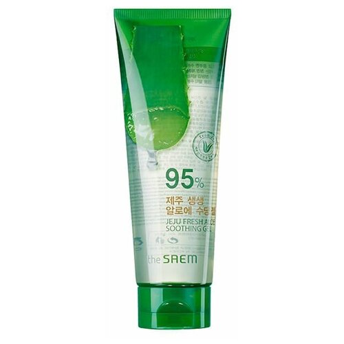 Универсальный увлажняющий гель для тела The Saem Jeju Fresh Aloe Soothing Gel 95% с экстрактом алоэ, 250 мл.