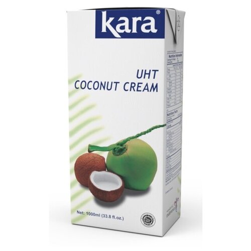 Кara coconut cream, ж.24% 1000 мл. крем для готовки на основе мякоти кокосового ореха