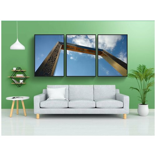 фото Набор модулных постеров для интерьера "dubai frame, небо, архитектура" 60x90 см. в тубусе, без рамки lotsprints
