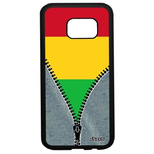 фото Ударопрочный чехол для телефона // samsung galaxy s7 // "флаг мали на молнии" дизайн страна, utaupia, серый