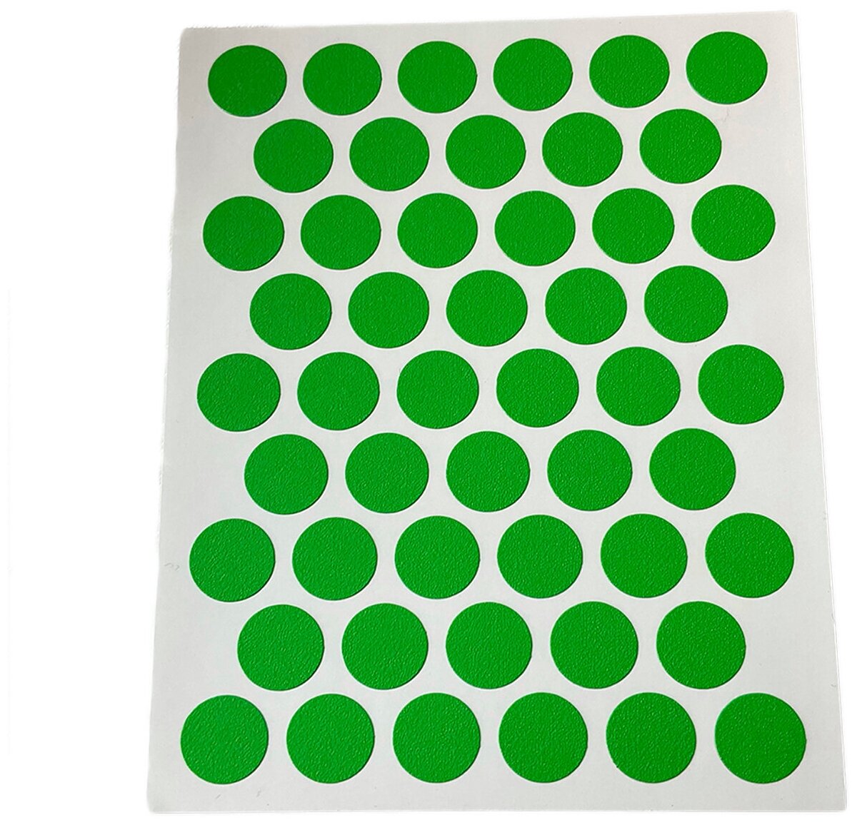 Заглушка самоклеящаяся (Заглушка самоклейка) для мебели 14мм. 50шт, цвет Зеленый. - фотография № 1