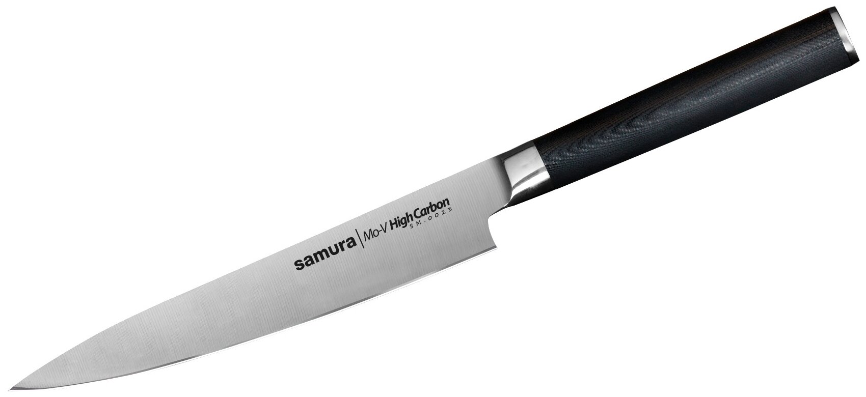 Кухонный нож универсальный для чистки и нарезки овощей, фруктов, колбасы и мяса Samura Mo-V SM-0023