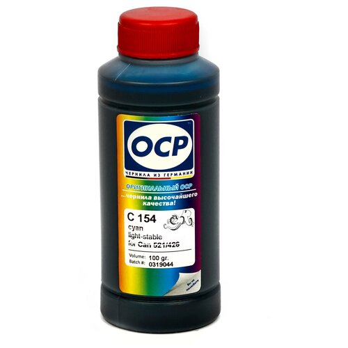 Чернила OCP C154 голубые водорастворимые для картриджей Canon PIXMA: CLI-521C и CLI-426C cyan 100мл.
