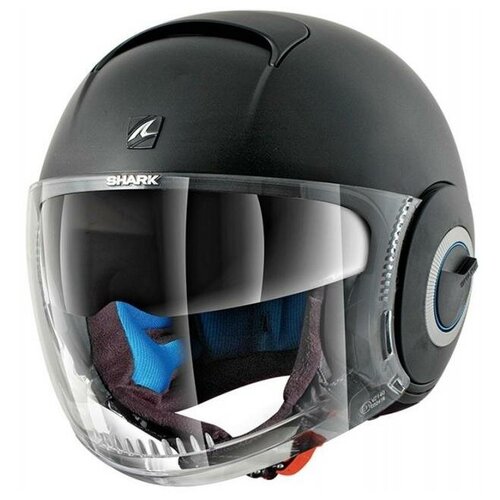 фото Шлем открытый shark nano blank mat black черный мат. shark helmets