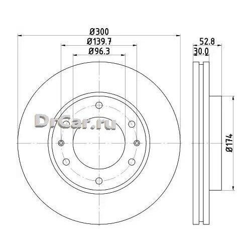 фото Nisshinbo диск торм.пер. hyundai h1,starex 07