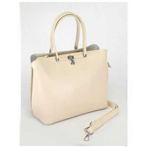 фото Сумка женская натуральная кожа jrp-9381-1, 3отд, плечевой ремень, бежевый 244948 аделия