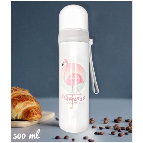 Термос Фламинго Flamingo paradise 500 мл VITTOVAR , белый