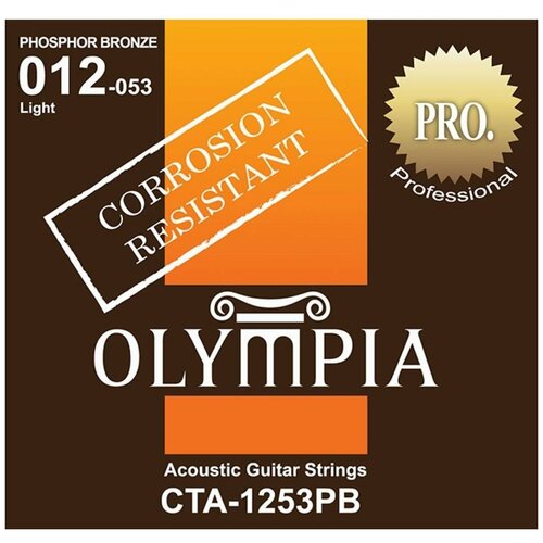 Струны для акустической гитары Olympia CTA1253PB Phosphor Bronze 12-53 olympia ags802 струны для акуст гитары phosphor bronze 12 16 24 32 42 53