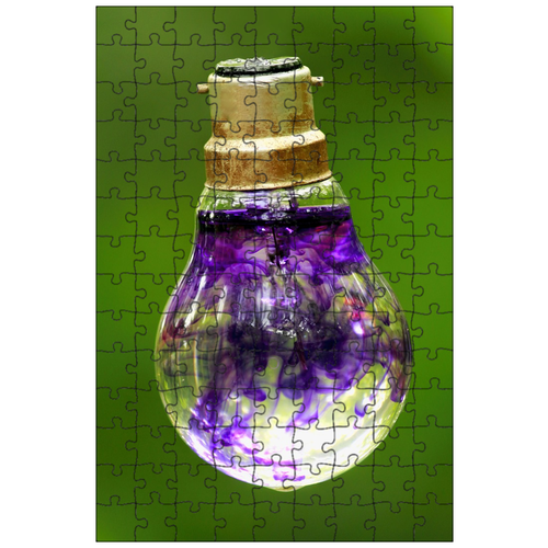 фото Магнитный пазл 27x18см."лампочка, шарик с водой, дизайн" на холодильник lotsprints