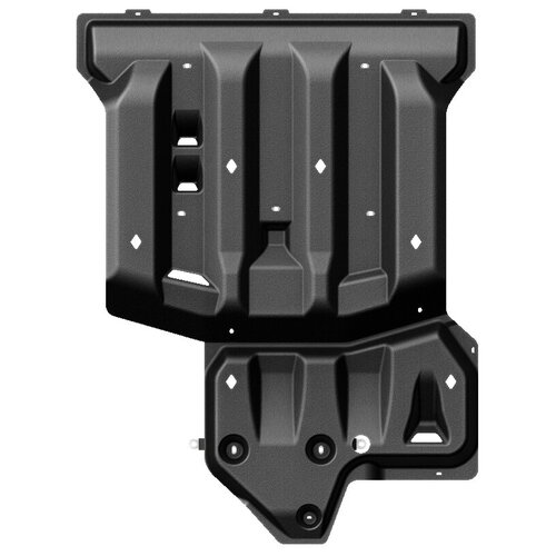 Защита картера и КПП АВС-Дизайн для Mercedes-Benz V-класс V-все 4WD 2014-/Vito (W447) V-все 4WD 2014-, 2 части, композит 6 мм - АВС-Дизайн арт. 13.07k