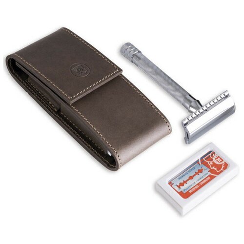 DOVO Solingen Набор бритвенный в чехле 2 пр. нержавеющая сталь 18/10 коричневый (578051)