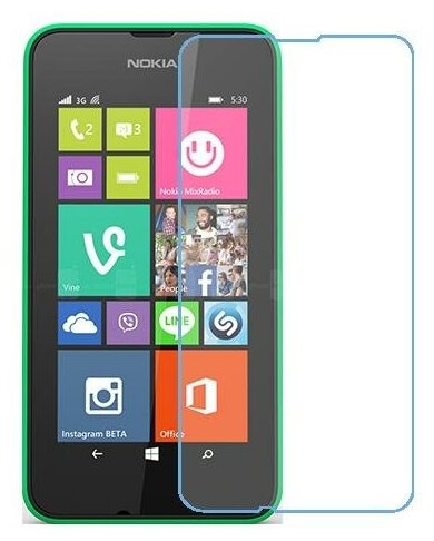 Nokia Lumia 530 защитный экран из нано стекла 9H одна штука