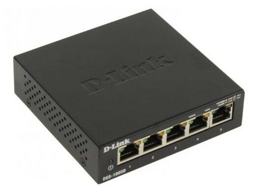 D-Link Сетевое оборудование DGS-1005D J2A Неуправляемый коммутатор с 5 портами 10 100 1000Base-T и функцией энергосбережения