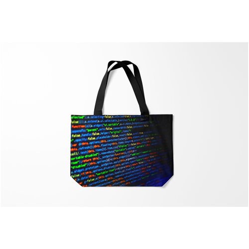 фото Сумка-шоппер / 46х35 см / программисты / принты для программистов программирование burnettie