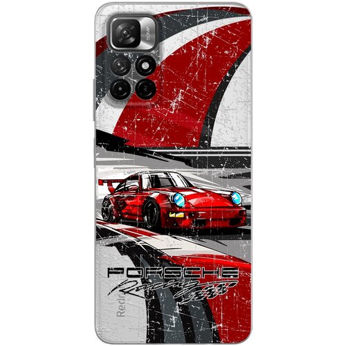 Силиконовый чехол Mcover для Poco M4 Pro 5G с рисунком Автомобиль Porsche 911 силиконовый чехол mcover для poco m4 pro 5g с рисунком автомобиль porsche 911