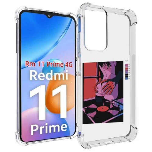 Чехол MyPads девушка красивая сзади женский для Xiaomi Redmi 11 Prime 4G задняя-панель-накладка-бампер чехол mypads красивая девушка с бак банни женский для xiaomi redmi 11 prime 4g задняя панель накладка бампер