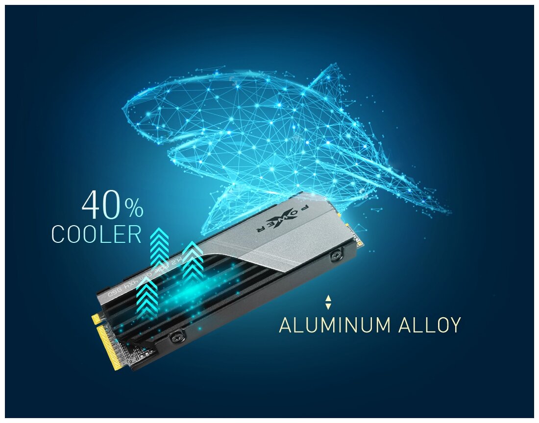 Твердотельный накопитель Silicon Power XS70 4096ГБ, M.2 2280, PCI-E 4.0 x4, M.2 SP04KGBP44XS7005 - фото №4