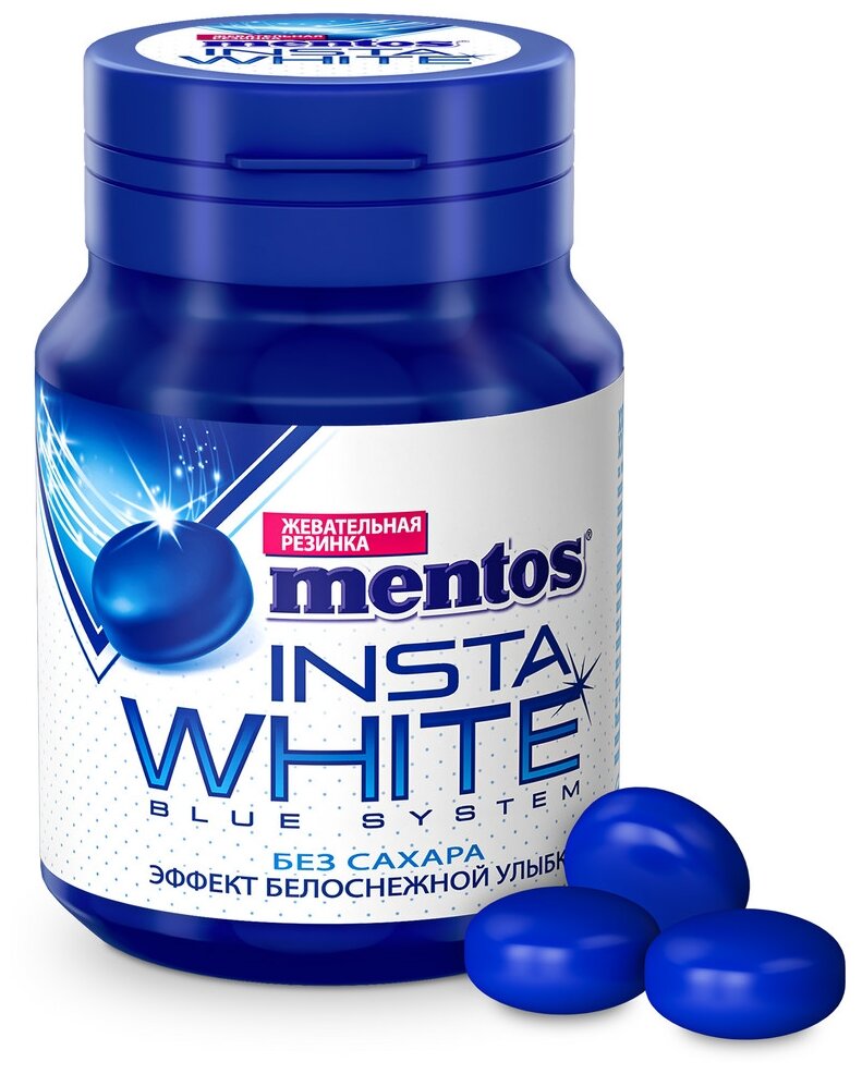 Жевательная резинка Mentos Insta White вкус Перечная мята, 50 г - фотография № 2