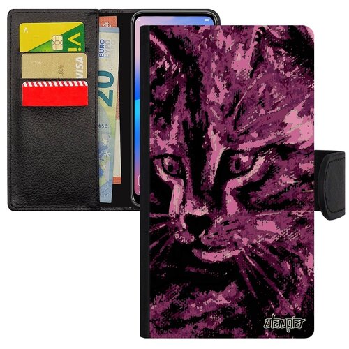 фото Защитный чехол книжка на смартфон // galaxy s7 // "котенок" зверь кот, utaupia, фиолетовый