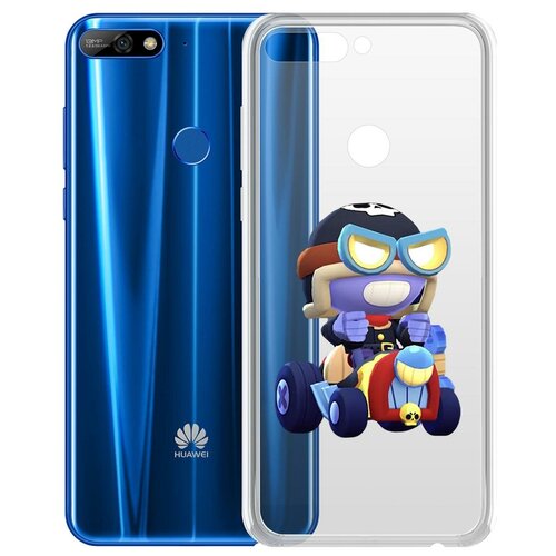 фото Чехол-накладка clear case brawl stars-безумный карл для huawei y7 (2018)/honor 7c pro krutoff group