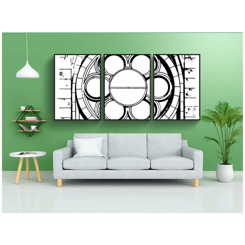 фото Набор модулных постеров для интерьера "рисование, кафедральный собор, архитектура" 60x90 см. в тубусе, без рамки lotsprints