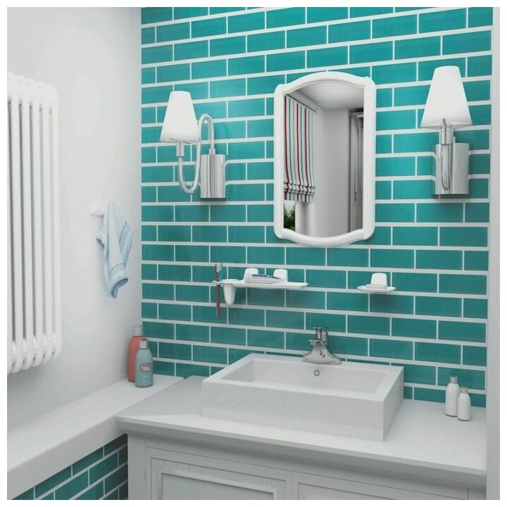 Набор для ванной комнаты, цвет белый - фотография № 9