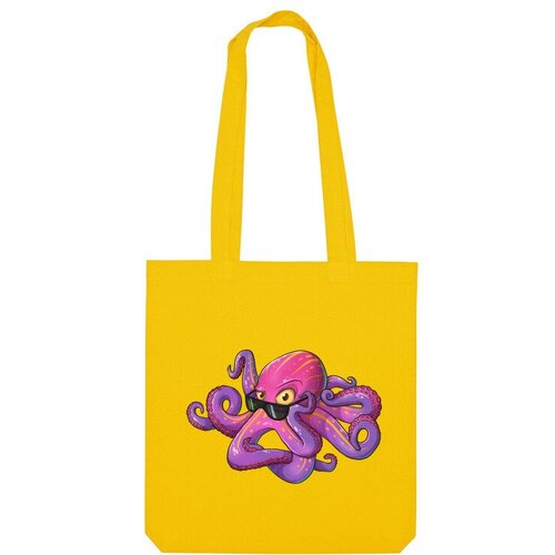 Сумка шоппер Us Basic, желтый сумка осьминог джо серый