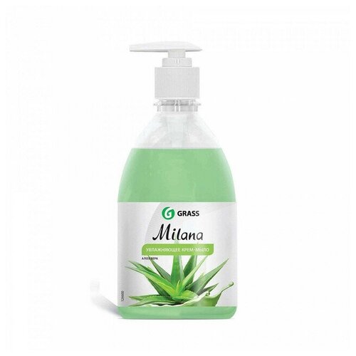 Жидкое крем-мыло для рук Grass Milana Алоэ вера с дозатором 1000мл