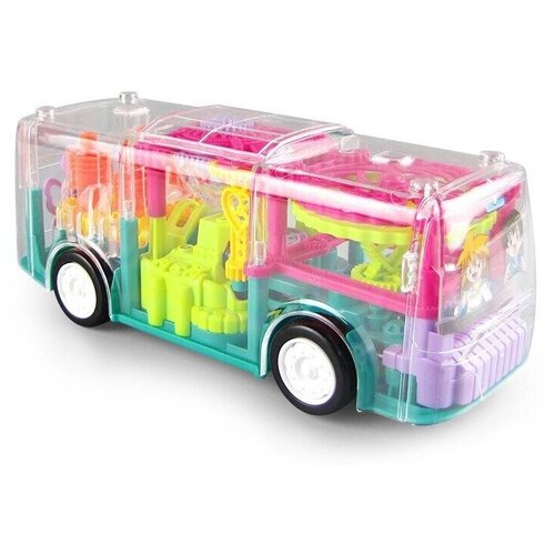 Автобус YJTOYS Gear Light Bus, YJ388-55, 22.7 см, разноцветный  - купить со скидкой