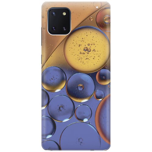 фото Силиконовый чехол на samsung galaxy note 10 lite / самсунг ноут 10 лайт с принтом "сине-желтые пузырьки" gosso