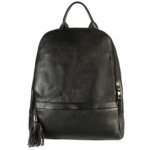 фото Рюкзак/рюкзак женский/натуральная кожа/meyninger/а-кс-10085/черный/модель рюкзак/городской/с двумя лямками/с ручкой