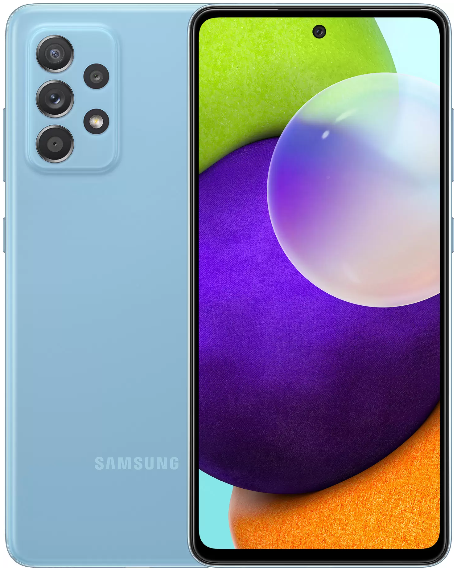 Смартфон Samsung SM-A525F Galaxy A52 128Gb 4Gb голубой моноблок 3G 4G 2Sim 6.5" 1080x2400 Android 12 64Mpix 802.11 b/g/n/ac NFC GPS GSM900/1800 GSM1900 Ptotect microSDXC max1024Gb