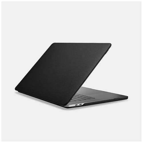 фото Чехол-накладка для macbook pro 15 2016-2019 из натуральной кожи, black icarer