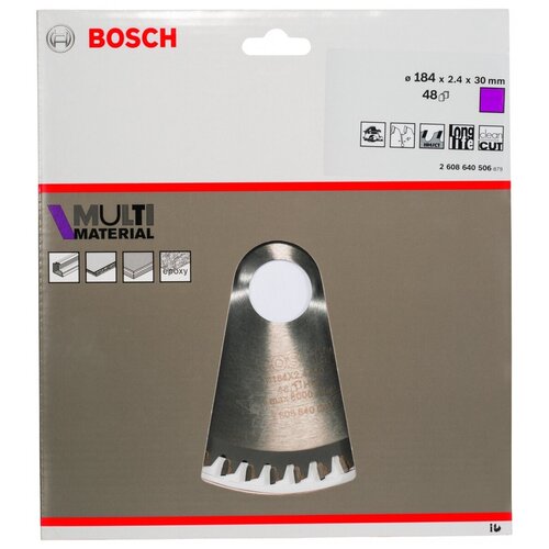 фото Диск циркулярный multi material для ручных циркулярных пил (184х30 мм; z48) bosch 2608640506