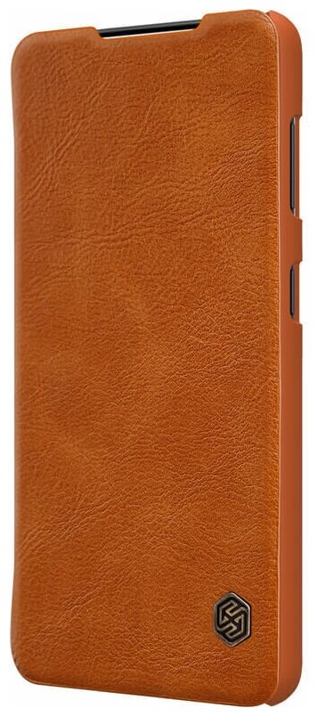 Кожаный чехол-книжка Nillkin Leather Qin для Samsung Galaxy S21+ коричневый