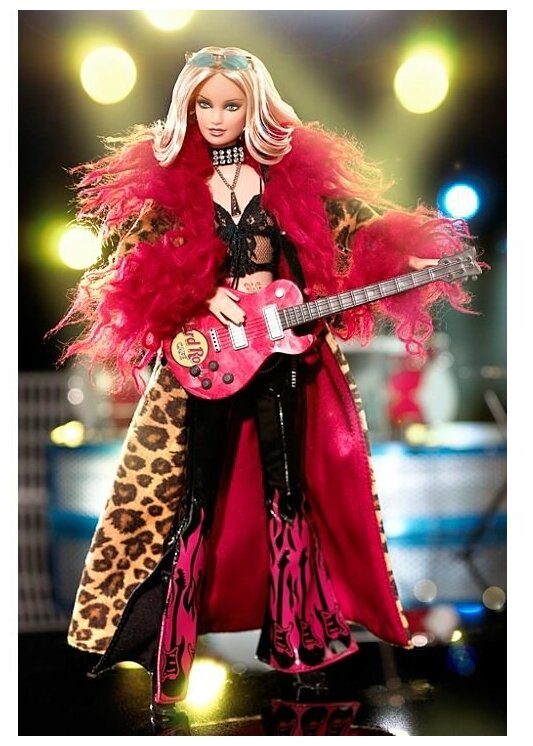 Кукла Barbie Hard Rock Cafe (Барби Хард Рок Кафе в леопардовой шубе)