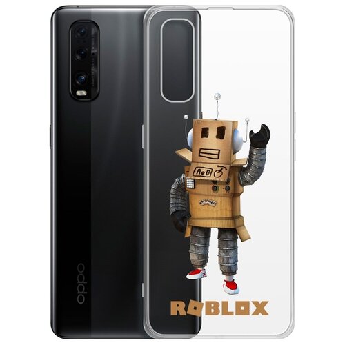 Чехол-накладка Krutoff Clear Case Roblox-Мистер Робот для OPPO Find X2 чехол накладка krutoff clear case roblox мистер робот для samsung galaxy a03 core a032