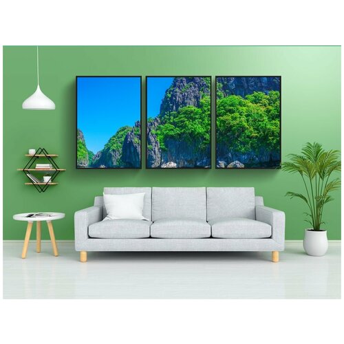 фото Набор модулных постеров для интерьера "море, океан, остров" 60x90 см. в тубусе, без рамки lotsprints