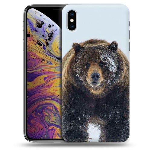 Дизайнерский силиконовый чехол для Iphone X/XS Медведь