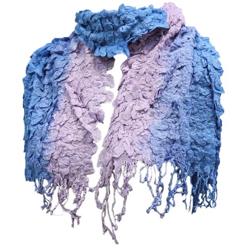 Шарф Crystel Eden,125х25 см, фиолетовый, голубой шарф crystel eden 125х25 см черный фуксия