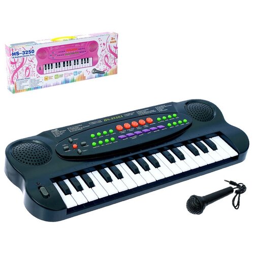 Синтезатор «Музыкальная игра» с микрофоном, 32 клавиши синтезатор маэстро 32 клавиши с микрофоном и блоком питания