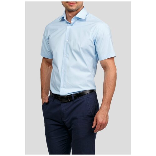 рубашка размер 108 синий Рубашка GREG, размер 174-184/37, голубой