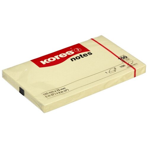 Стикеры Kores бум.для зам. 125х75 желтая 100л. '46125